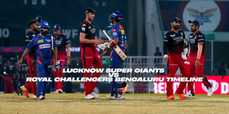 Lucknow Super Giants vs Royal Challengers Bengaluru Timeline