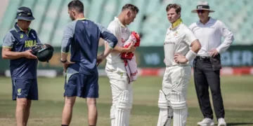 Steve Smith Sits Out of Fielding After Helmet Blow